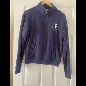 Pink blue half zip victoria secret pull over sweater Xs